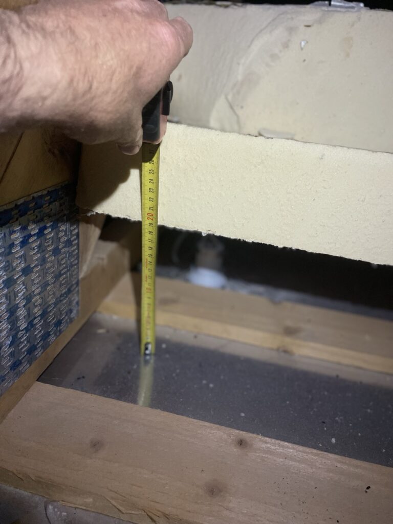 Large gaps between and around rigid insulation boards